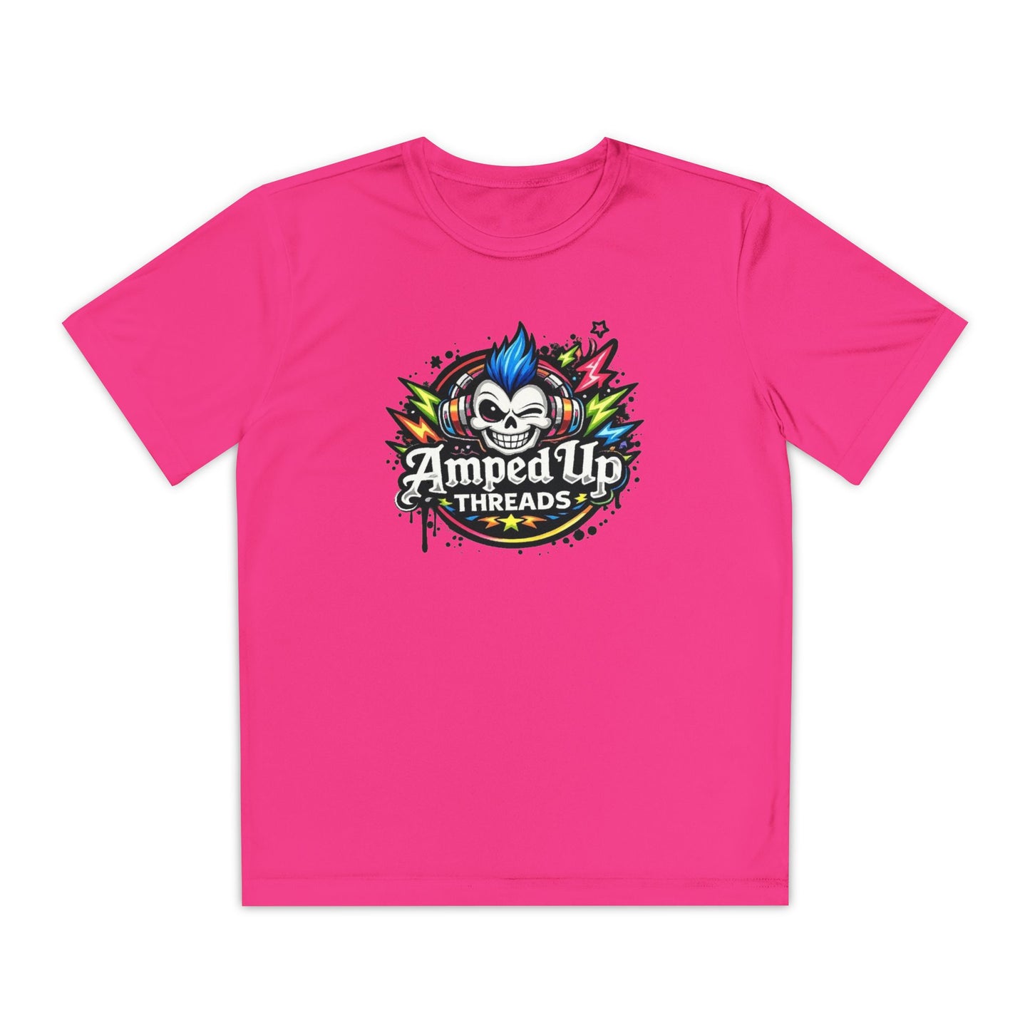 NEON LIGHTNING GIRL LOGO TEE